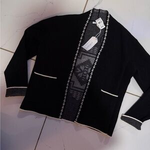 Western Black and White Women's Sweater